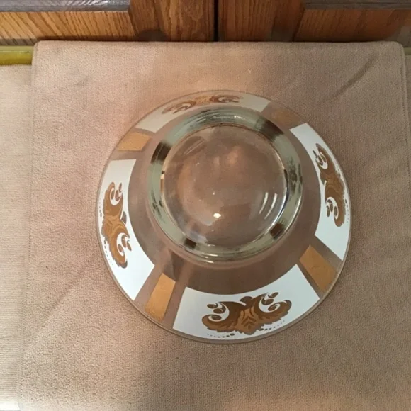 -Vintage Mid Century Fleur De Lis Motif Bowl - Picture 4 of 8